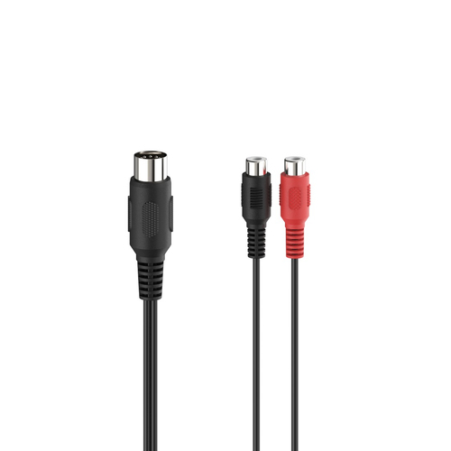 Hama 00205189 аудио кабель 0,1 m DIN (5-pin) 2 x RCA Черный, Красный