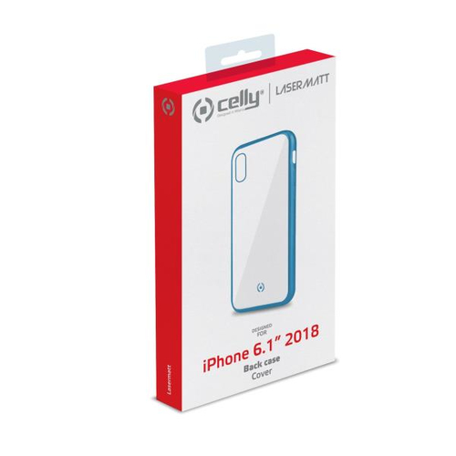 Celly Laser Matt funda para teléfono móvil 15,5 cm (6.1") Transparente, Azul