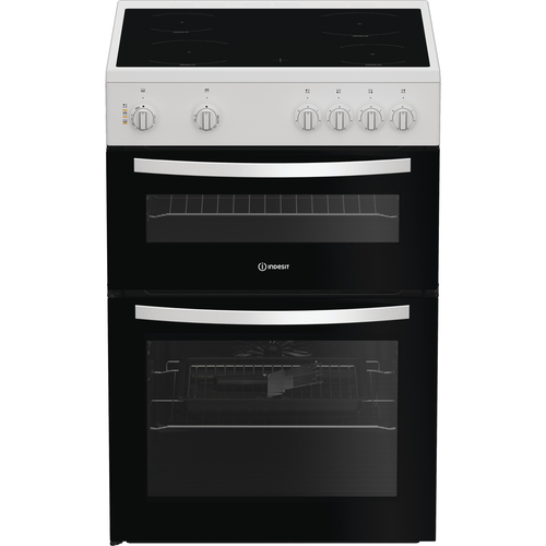 Indesit IDE6VMW 60 cm Electric Ceramic Cooker - White - image 1