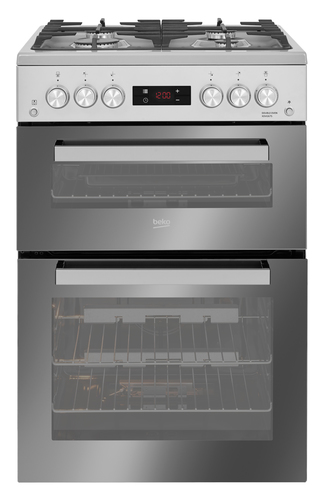 Beko XDVG675SM 60cm Freestanding Gas Double Oven Cooker