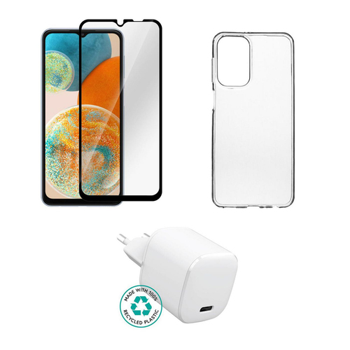 eSTUFF ES-KIT-SAMGALA235G mobile device charger Mobile phone Transparent, White AC Indoor