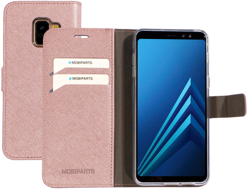 Mobiparts Saffiano Wallet Case Samsung Galaxy A8 (2018) Pink – image 1