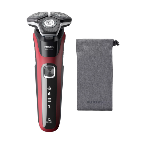 Philips SHAVER Series 5000 S5883/10 men's shaver Rotation shaver Trimmer Black, Red