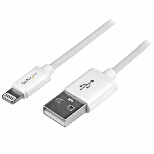 StarTech.com 1m (3ft) White Apple 8-pin Lightning Connector to USB Cable for iPhone / iPod / iPad - Charge and Sync Cable - 1 meter (USBLT1MW) Lightning-kabel 1m Hvid – billede 3