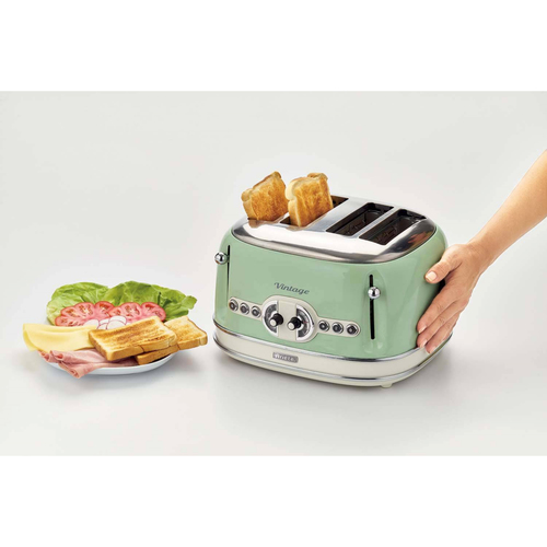 Ariete 4 Slice Toaster, Defrost & Reheat in Green Green - image 6