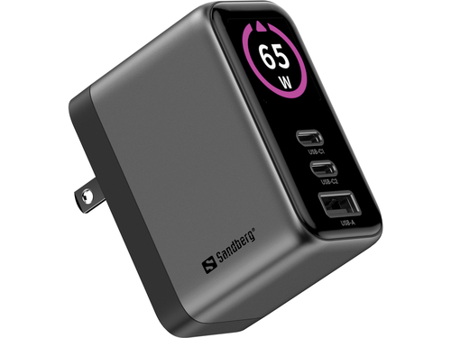 Sandberg Travel Charger PD65W Display – image 2