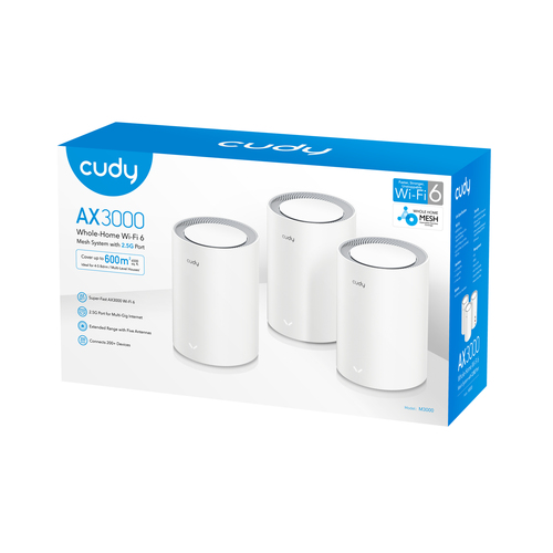 Cudy AX3000 2.5G Mesh Wi-Fi 6 System (3-Pack) mesh router, afbeelding 4