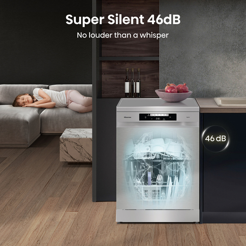 Hisense HS642D90XUK Full-size Dishwasher - Stainless Steel - image 6