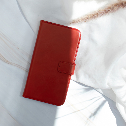 Selencia Echt Lederen Bookcase iPhone SE / 5 / 5s - Rood, afbeelding 5