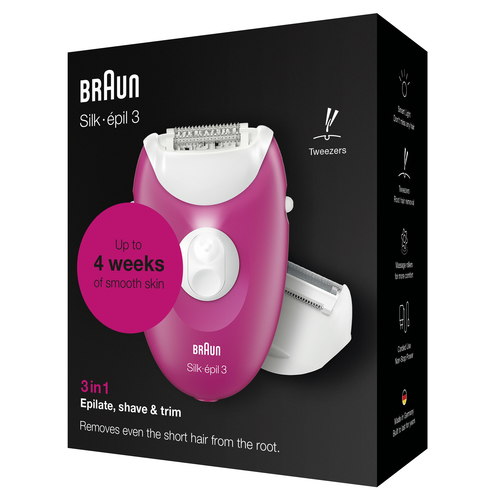 Braun Silk-épil 3 81768911 epilator 20 tweezers Pink – image 4