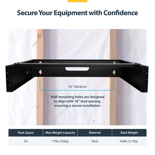 StarTech.com 2U Wall Mount Network Rack – image 8