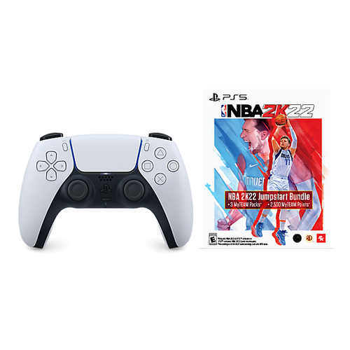 Sony Interactive Entertainment DualSense Wireless Controller + NBA 2K22 Jumpstart Bundle Черный, Белый Bluetooth/USB Геймпад Аналоговый/цифровой PlayStation 5