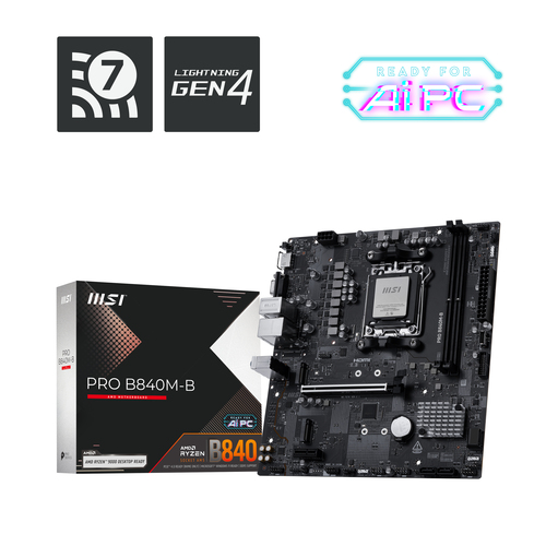 Msi Pro B840M-B micro Atx Amd Socket AM5 Motherboard - image 1