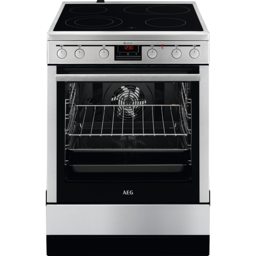 AEG CCB6441BBM Freestanding cooker Electric Zone induction hob Stainless steel
