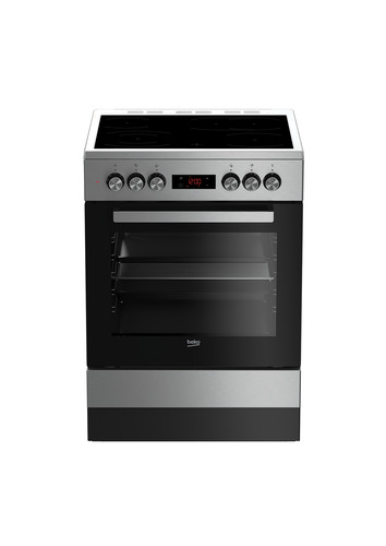 Beko FBM67320GXS Freestanding cooker Electric Ceramic hob Black, Stainless steel