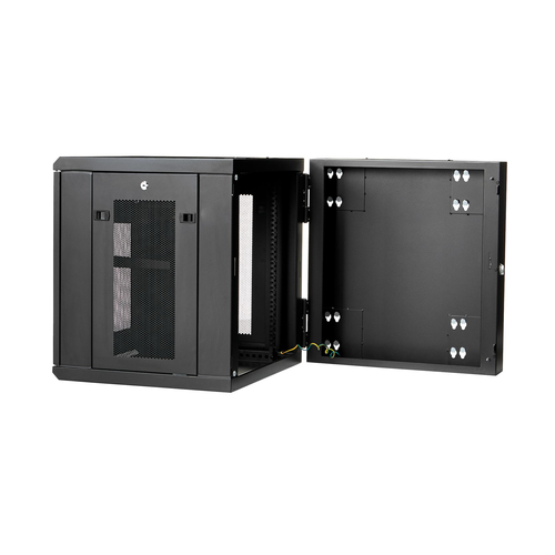 StarTech.com 12U 19 Wall Mount Network Cabinet - 20 Deep Hinged Locking IT Data Enclosure - Flexible Vented Rack w/Shelf - Depth Stativindelukkekabinet Sort – billede 5