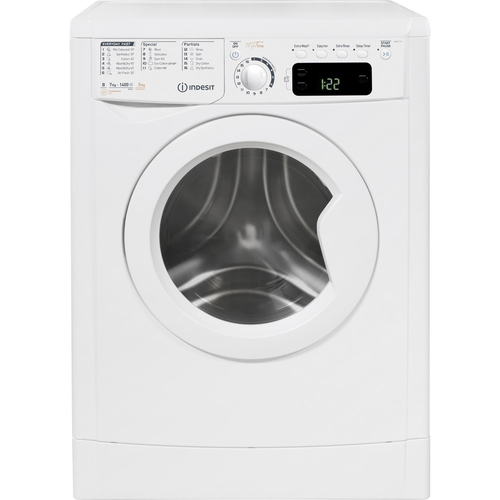 Indesit EWDE 7145 W UK стирально-сушильная машина Отдельно стоящий Фронтальная загрузка Белый