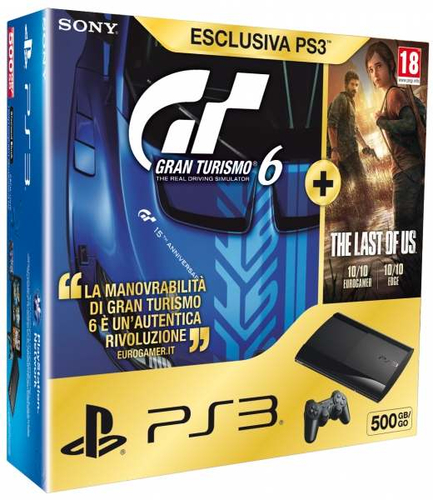Sony Interactive Entertainment 500GB PlayStation 3 Super Slim + Gran Turismo 6 + The Last of Us