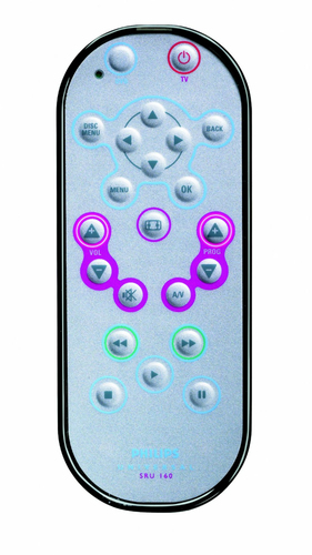 Philips SRU160NC/05 remote control IR Wireless DVD/Blu-ray, TV Press buttons