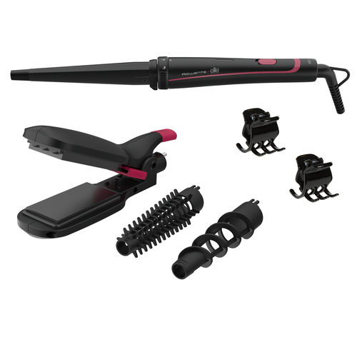 Rowenta Infinite Looks CF4222 Мультистайлер Теплый Черный, Розовый 48 W