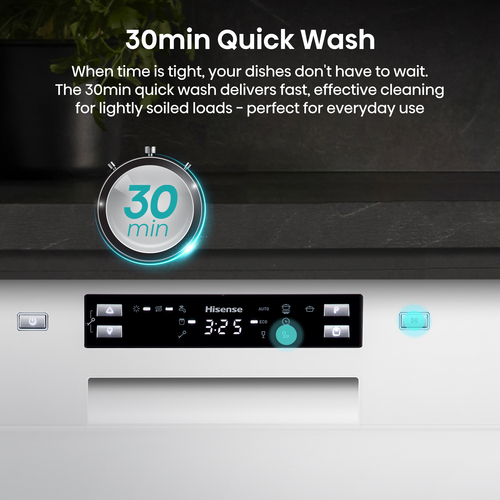 Hisense HS523C15WUK Slimline Freestanding Dishwasher - White – image 8