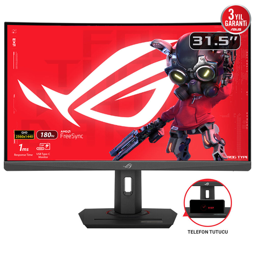 Asus Rog Strix XG32WCS Quad HD 32" Curved LED Gaming Monitor - Black - image 1