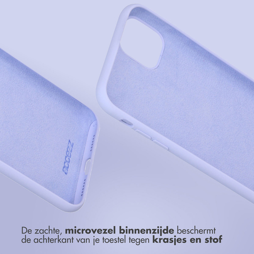 Accezz Liquid Silicone Backcover iPhone 15 Telefoonhoesje Paars, afbeelding 8