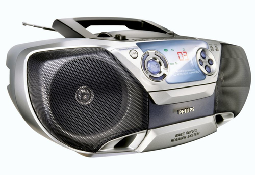 Philips AZ1310/00C garso kolonėlių komplektas namams 2,4 W Juoda, Mėlyna, Pilka