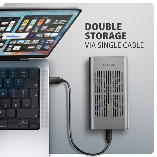 Axagon EEM2-20GD USB-C 20Gbps Dual M.2 NVMe SSD CLONE MASTER Enclosure – image 7