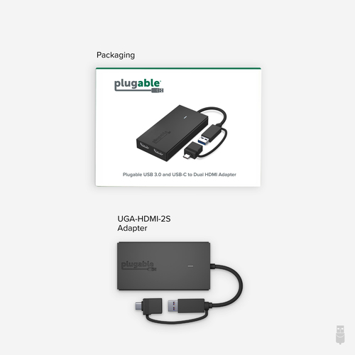 Plugable Technologies Dual Monitor Adapter for M1/M2/M3 Based macOS Systems, Windows, ChromeOS. Broad Compatibility - Thunderbolt, USB-C or USB 3.0 to HDMI Adap – image 5