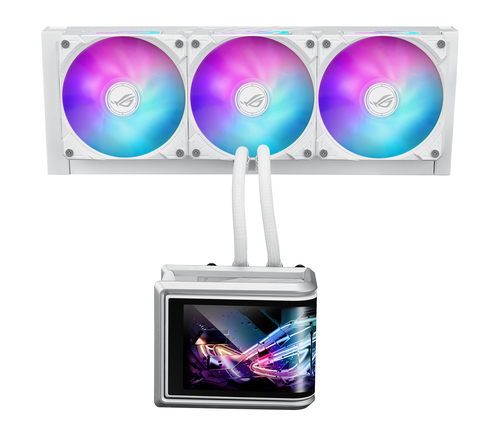 Asus Rog Ryuo IV Slc 360 Argb Aio Liquid CPU Cooler with 6.67" Curved Amoled Display - White - image 4