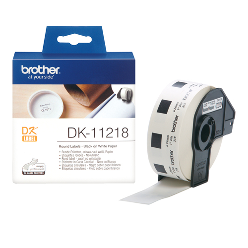 Brother DK11218 Round Labels (24mm)