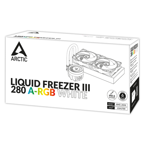 ARCTIC Liquid Freezer III 280 A-RGB Protsessor Kõik-ühes vedelikujahuti 14 cm Valge 1 tk