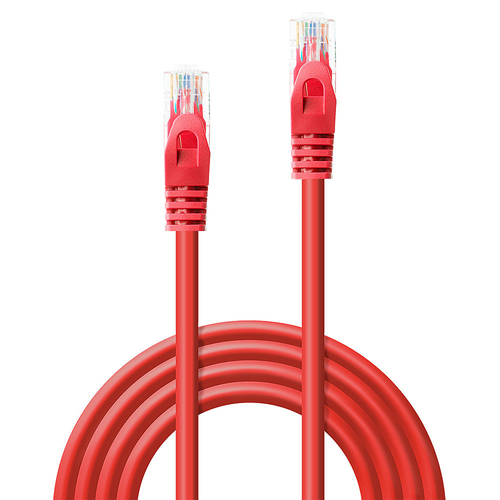 Lindy Patchkabel Cat6 U/UTP Basic rood 5.00m, afbeelding 3
