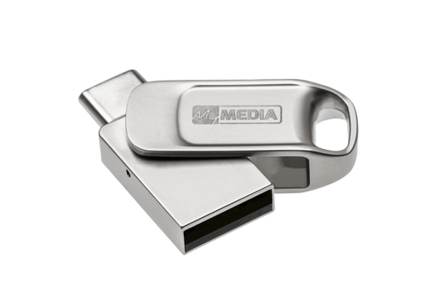 MyMedia MyDual USB 2.0 USB флеш накопитель 64 GB USB Type-A / USB Type-C Серебристый