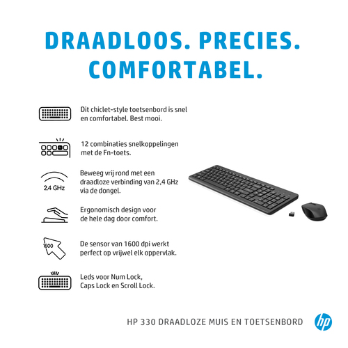 HP 330 Draadloze Muis en Toetsenbord QWERTY – Foto 6 van 8
