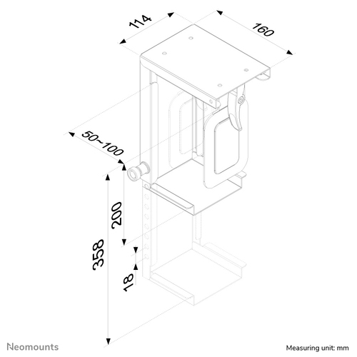 Neomounts CPU-D075 - PC Bureausteun, afbeelding 3