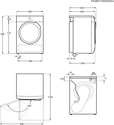 AEG T8DEE845R tumble dryer Freestanding Front-load – image 9
