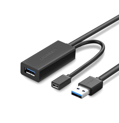 20826 Cable de Extensión Activo USB 30 con puerto de alimentación Micro USB / 5 Metros / USB 30 a 5Gbps / No requiere controlador / Ideal para impresoras consolas Webcam etc 20826