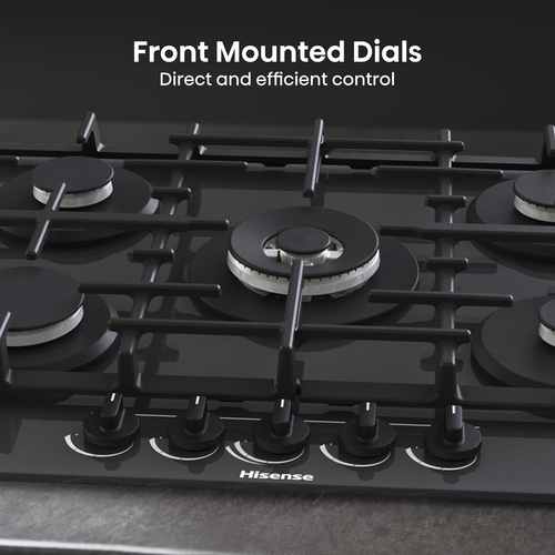 Hisense GG773B 75cm Gas Hob - Black - image 8
