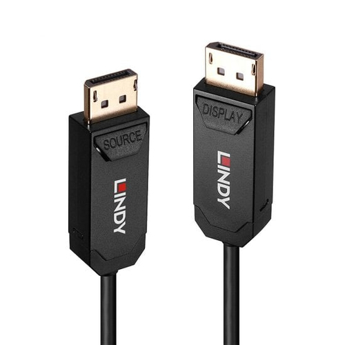 LINDY 50m Fibre Optic Hybrid DisplayPort 2.0 UHBR10 Kabel, afbeelding 4