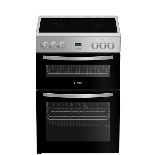 Indesit IDE6VDCS1 60 cm Electric Ceramic Cooker - Silver/Grey,Black - image 1