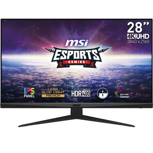 MSI G281UVDE монитор для ПК 68,6 cm (27") 3840 x 2160 пикселей 2K Ultra HD Черный