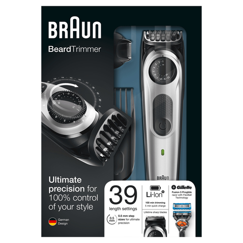 Braun BeardTrimmer BT5065, Beard Trimmer & Hair Clipper, Mini Foil Shaver Attachment – image 4