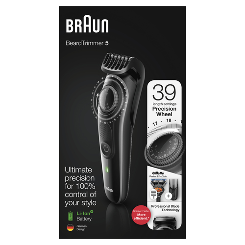Braun Beard Trimmer BT5242 Men Trimmer & Hair Clipper, 39 Length Settings, Black/Grey – image 6