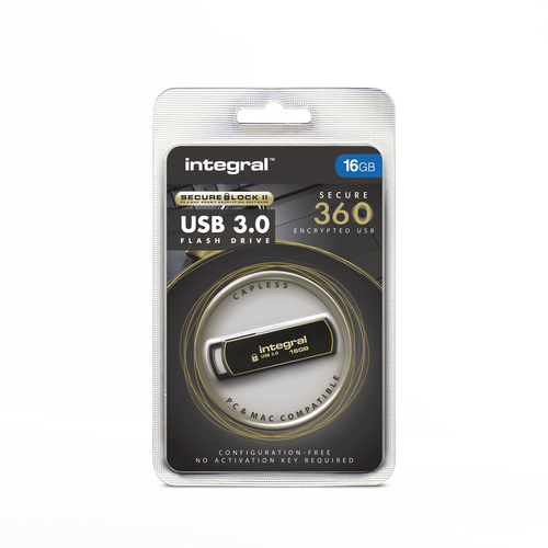 Integral 16GB USB3.0 DRIVE SECURE360 BLACK SECURELOCK2 AES 256BIT SOFTWARE ENCRYPTION – image 7