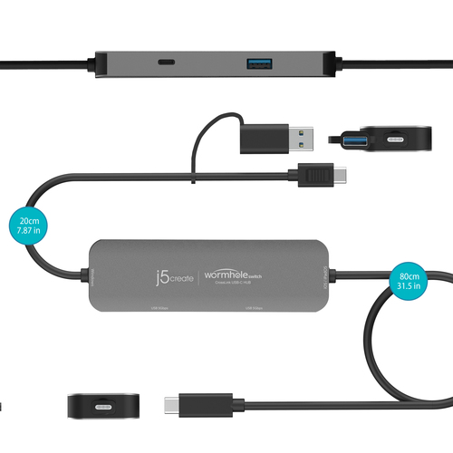 j5create JCH422 Wormhole Switch™ CrossLink USB-C® HUB – image 4