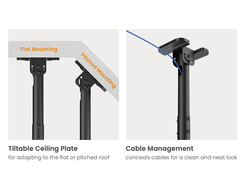 Equip 32"-60" Dual Screen Ceiling Mount – image 4
