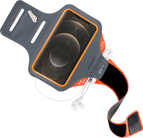 Mobiparts Comfort Fit Sport Armband Apple iPhone 12/12 Pro Neon Orange – image 4