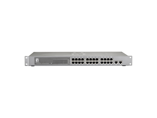 LevelOne 26-Port Fast Ethernet PoE Switch, 2 x Gigabit SFP/RJ45 Combo, 802.3at/af PoE, 24 PoE Outputs – image 3